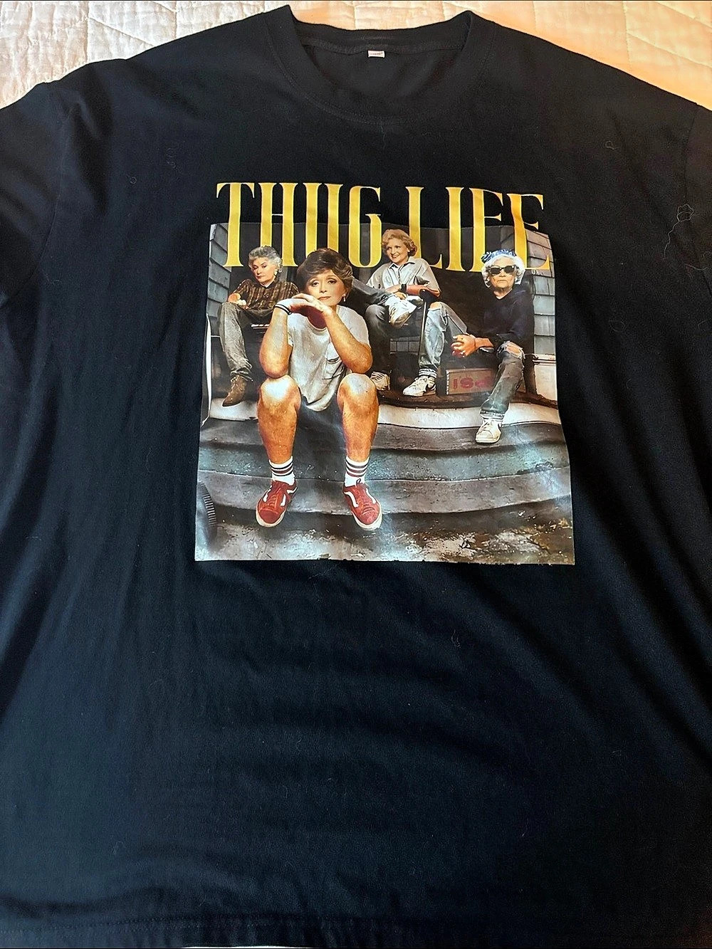 The Golden Girls Thug Life Graphic T-Shirt Tee in Black Like